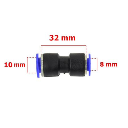 Złączka automatyczna do węża PU/PE redukcja fi 10-8 mm G03022