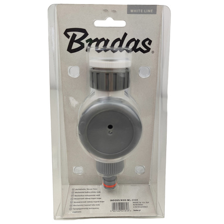 Mechaniczny zegar przepływu wody WL BRADAS White Line WL-3131