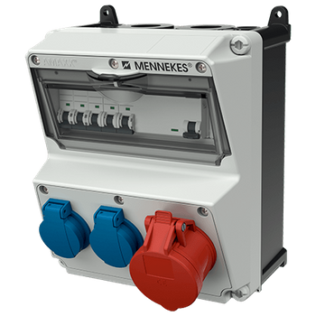 Rozdzielnica budowlana AMAXX 16A 2x230V IP44 CEE Schuko EAC Mennekes 920009