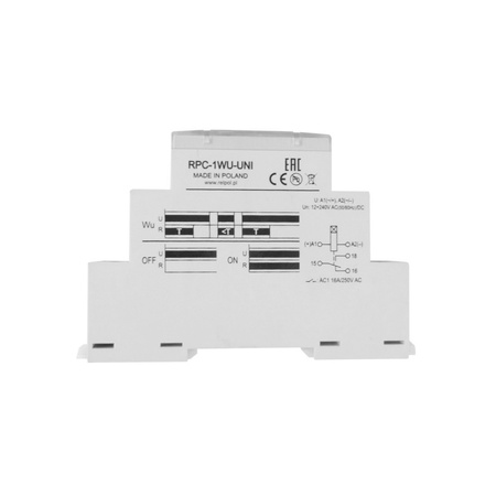 Przekaźnik czasowy jednofunkcyjny 1P 12-240V 1- funkcja 8 zakresów Relpol RPC-1WU-UNI