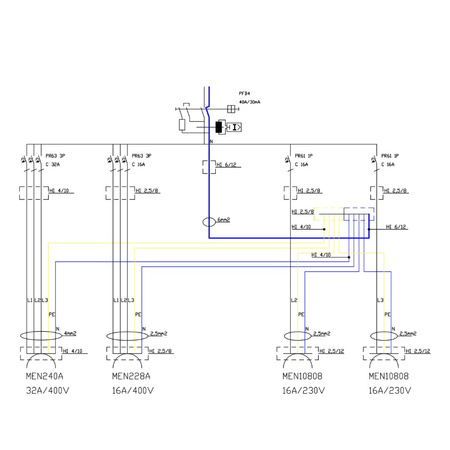 Rozdzielnica budowlana TD-S/FI 32A 16A 2x230V IP65 Schuko Doktorvolt DV-2855-D