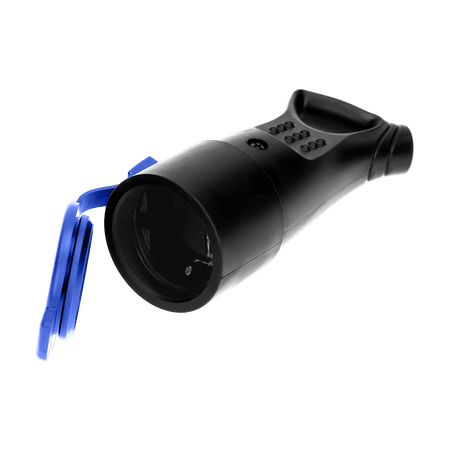 Gniazdo gumowe. hermetyczne 2P+Z. proste. IP44. czarne. wersja Schuko OR-AE-1370(GS)