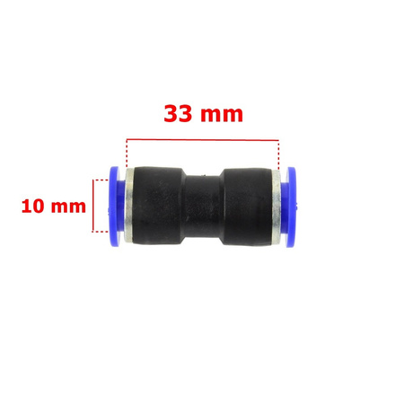 Złączka automatyczna do węża PU/PE prosta fi 10 mm G03013