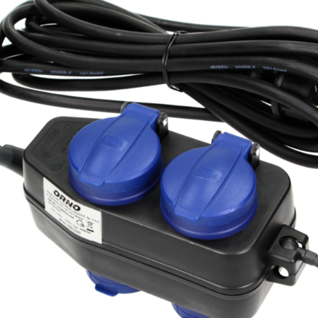 Przedłużacz warsztatowy bryzgoszczelny 5 m Schuko OR-AE-13160(GS)/5M