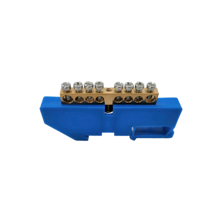 Listwa zaciskowa N. na szynę TH35. 8 przewodów. niebieska OR-LZ-8204/8/BL