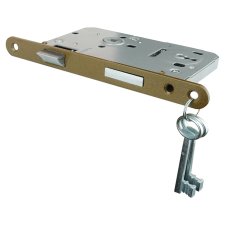 Zamek do drzwi łazienki wpuszczany wkład prawy/lewy 72/60 DV-6375-ZA-WC-P