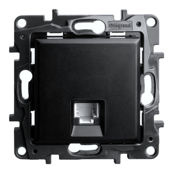 Gniazdo telefoniczne RJ11 czarne Niloe Step 863555