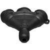 Trójdrożne gniazdo Schuko IP44 3×2P+Z 16A 250V czarne GN-X3/44S EXTREM W-01166