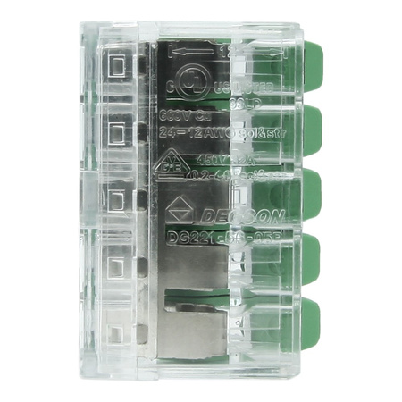 Szybkozłączka instalacyjna 5x0.2-4.0 mm² VDE UL 450V 32A DGN 1 sztuka 100 sztuk DG221-5.6-05P-17-00A