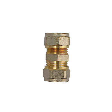 Podwójny łącznik instalacyjny do rur wielowarstwowych 16x16mm zaciskowy FTN-003.16X16.ZŁ-2