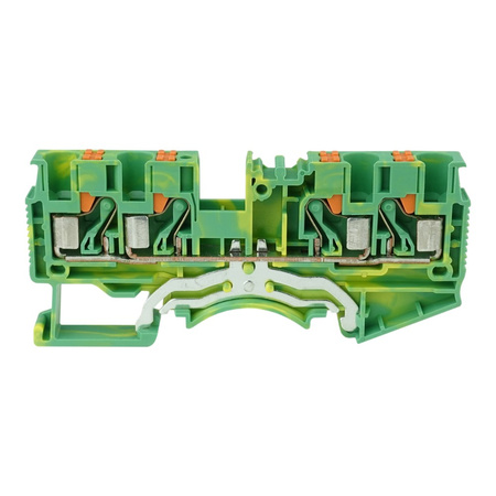 Złączka szynowa 4mm2 1P 4-przewodowa sprężynowa żółto-zielona PE DS4-QU-PE-01P-1C-00