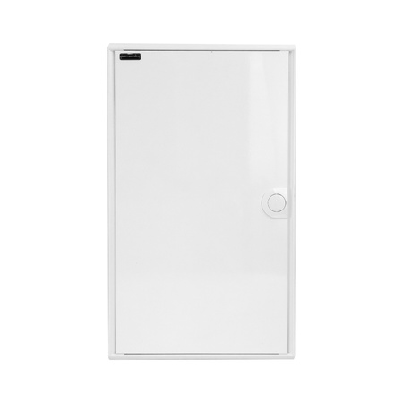 Rozdzielnica modułowa natynkowa 3x12 zabezpieczona 14xMCB 2xRCCB VDE ogranicznik przepięć Saltek okablowana skrzynka elektryczna Hager 515x305x96,5mm zaciski rozgałęźne L1, L2, L3, N, PE Doktorvolt DV-6340-NT