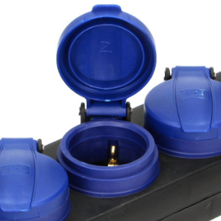 Przedłużacz warsztatowy bryzgoszczelny z wyłącznikiem 5m Schuko OR-AE-13159(GS)/5M