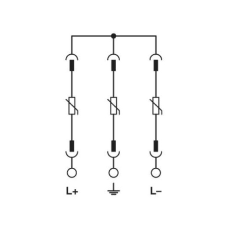 Odgromnik Ogranicznik Przepięć typ 1/2 VAL-MS-T1/T2 1000DC-PV/2+V PHOENIX CONTACT 2801160