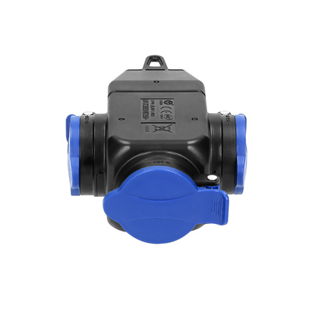 Rozgałęźnik bryzgoszczelny i odporny na uderzenia. IP44. 3 gniazda 2P+Z. 16A. 230V AC OR-AE-1346