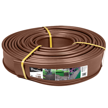 Obrzeże proste trawnikowe 18m x 12,5cm brązowe Bradas OBKB18125