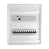 Rozdzielnica modułowa natynkowa 2x12 zabezpieczona 10xMCB 1xRCCB VDE okablowana skrzynka elektryczna Hager 370x305x96,5mm zaciski rozgałęźne L1, L2, L3, N, PE Doktorvolt DV-6326-NT