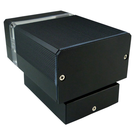 Oprawa elewacyjna GU10 50W IP54 czarna kinkiet lampa ścienna NESSA GTV LD-NESSAGU10J-20