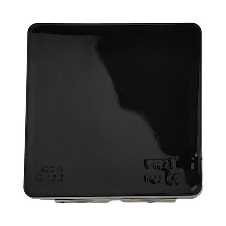 Puszka natynkowa IP55 ViPlast Czarna 86x86x40mm VP-02 002-05
