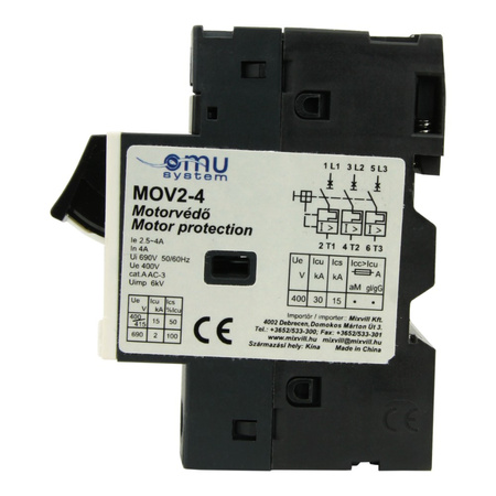 Wyłącznik silnikowy 2.5-4A XBS MOV2-4