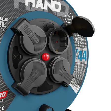 Przedłużacz bębnowy HAND PRO 25m 4x Gniazda 230V IP44 H05RN-F 3x1,5 mm² W-96305