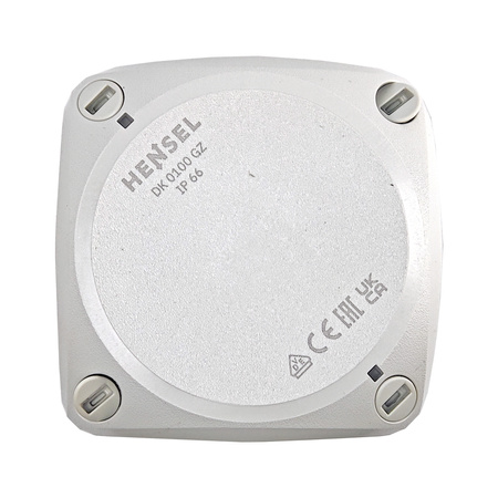 Puszka odgałęźna Hensel 84x84x55mm obudowa elektroinstalacyjna IP66 szara DK 0100 GZ