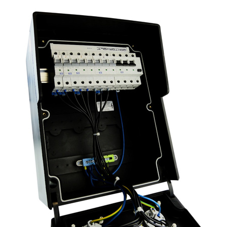 Rozdzielnica budowlana gumowa HD-S/FI IP67 32A/5P 16A/5P 2x230V gniazda Mennekes Schuko Doktorvolt® DV-9559-D