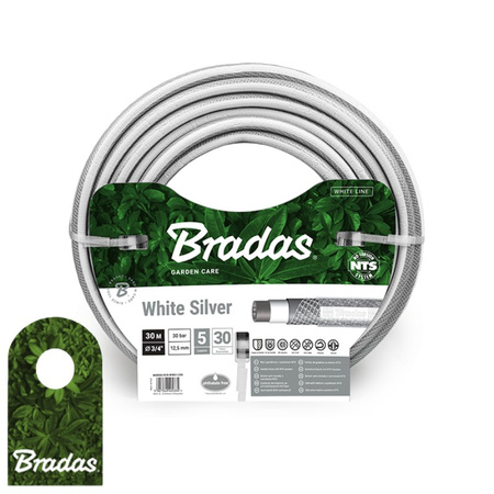 Wąż ogrodowy 3/4" 30m NTS WHITE SILVER WWS3/430 BRADAS 5373