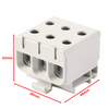 Złączka szynowa uniwersalna ETB 50/1x3 (L1,L2,L3) Al/Cu elektryczna śrubowa 6 otworów do kabli Elektro Becov UK3350.21