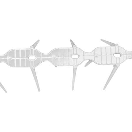 Kolce plastikowe odstraszacz na ptaki 34cmx3cmx9,5cm bezbarwne skuteczna ochrona przeciw ptakom DV-KOLCE-PRZ