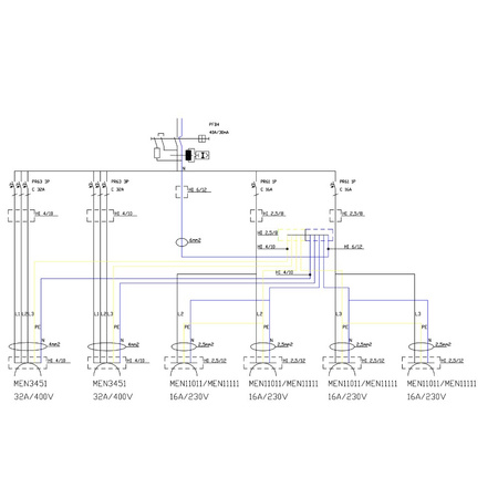 Rozdzielnica budowlana TD-S/FI 2x32A 4x230V Schuko CEE Mennekes Doktorvolt DV-2190-D