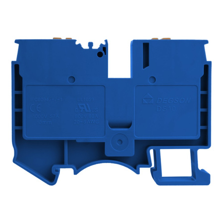 Złączka szynowa przelotowa zaciskowa niebieska 10mm2 1P UL DS10-01P-12-00A(H)