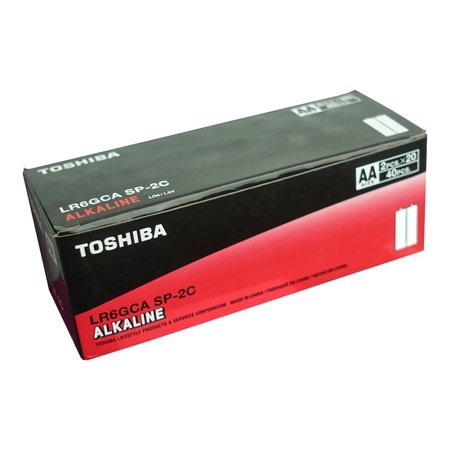 40 x baterie alkaliczne AA 1,5V R6 TOSHIBA T00159941