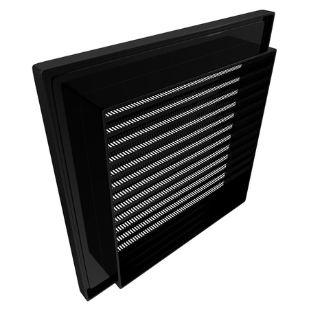 Kratka wentylacyjna skośna z siatką 14x14 czarna/grafit AirRoxy 02-339