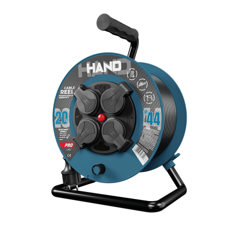 Przedłużacz bębnowy HAND PRO 20m 4x Gniazda 230V IP44 H05RN-F 3x2,5 mm² W-96316