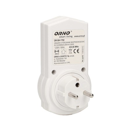 Gniazdo z funkcją ściemniania. sterowane bezprzewodowo. ORNO Smart Living OR-SH-1702