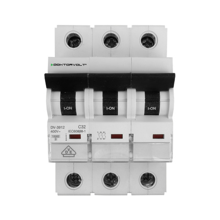 Wyłącznik nadprądowy MCB 10kA 3P 32A VDE C32A Doktorvolt DV-3912
