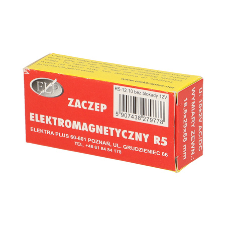 Elektrozaczep symetryczny bez pamięci. bez blokady R5-12.10