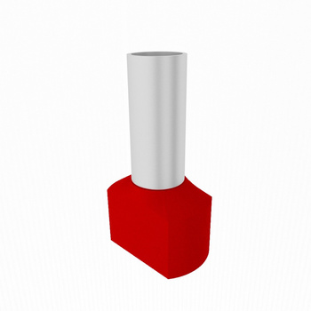 10szt 2x10/14mm Końcówka tulejkowa izolowana podwójna czerwona 0408 Elpromet C.22.10014