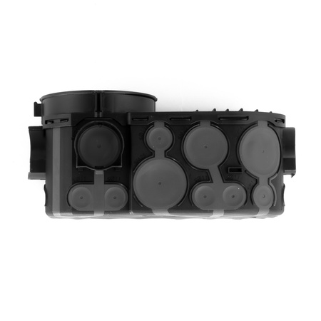 F-tronic Puszka instalacyjna podtynkowa 10 sztuk do elektroniki IT z membraną 67mm czarna VDE 732 E550