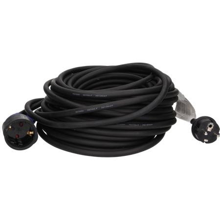 Przedłużacz warsztatowy bryzgoszczelny kabel olejoodporny 230VAC/16A 30m Schuko OR-AE-13169(GS)/30M