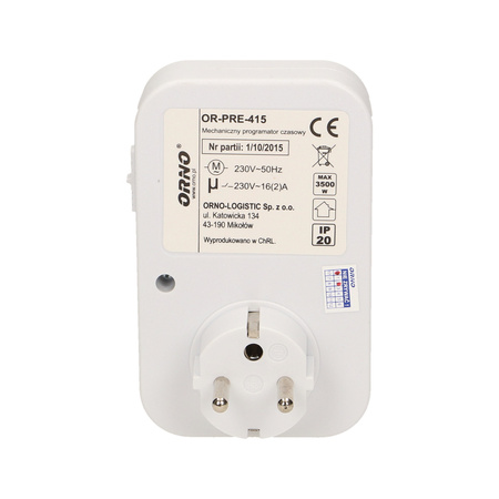 Programator czasowy mechaniczny OR-PRE-415