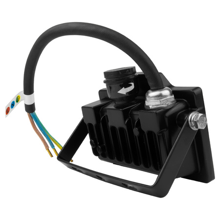 Naświetlacz LED 10W z czujnikiem ruchu GTV GT-GCR10W-64 czarny IP65 oświetlenie zewnętrzne 1000lm 
