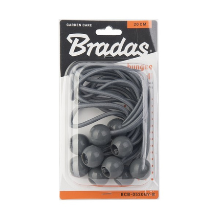 10szt. zestaw gum z kulką 10x20cm szary Bradas BCB-0520GY-B