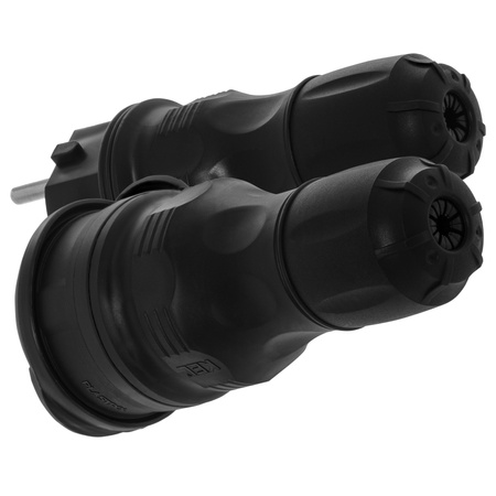Zestaw przyłączeniowy z wtyczką WT-54 i gniazdem GN-44 250V Schuko czarny W-98861