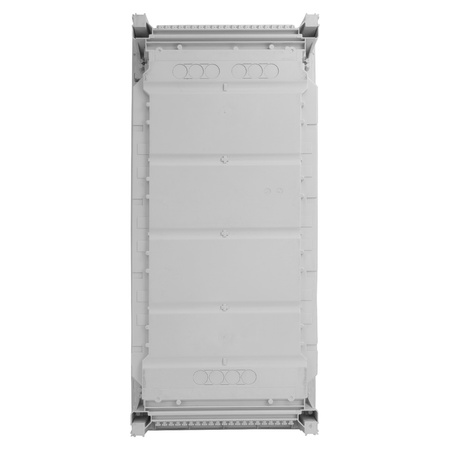Rozdzielnica modułowa podtynkowa 4x12 zabezpieczona 14xMCB 2xRCCB VDE ogranicznik przepięć Saltek okablowana skrzynka elektryczna Hager 755,50 x348x98mm zaciski rozgałęźne L1, L2, L3, N, PE Doktorvolt DV-6258-PT
