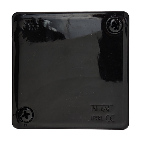 Puszka Natynkowa pusta 6 wlotów/12 wlotów VIPLAST CZARNA IP55 05 022-05