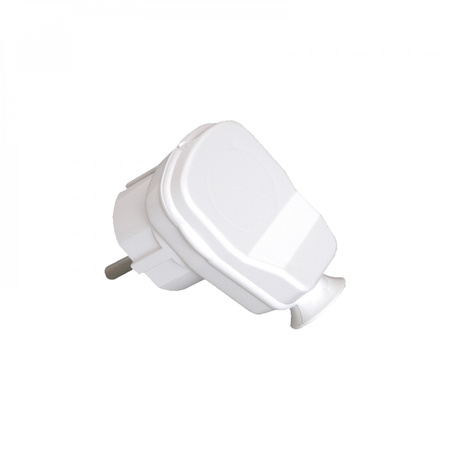 Wtyczka kątowa 2P+Z AWA-5/BIAŁA