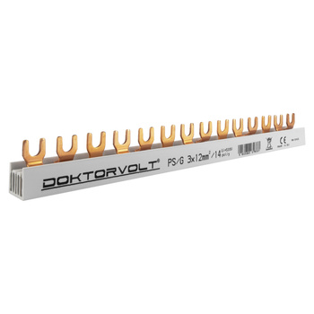Szyna łączeniowa grzebieniowa PS/G 3-fazowa 14-modułowa 12mm2 80A DV-9337-PSG