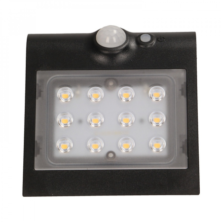 SILOE LED 1.5W. lampa solarna z czujnikiem ruchu 120st. 190lm. IP65. 4000K. 1200mAh. podwójne źródło światła. czarna OR-SL-6083BLR4